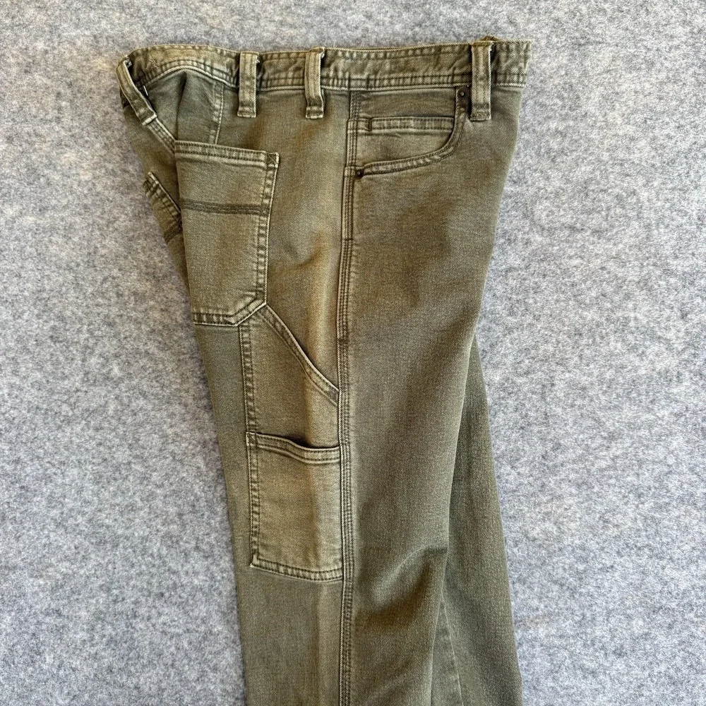 We The Free‎ Jeans Womens 26 Olive Green High Rise Carpenter Skinny Button Fly